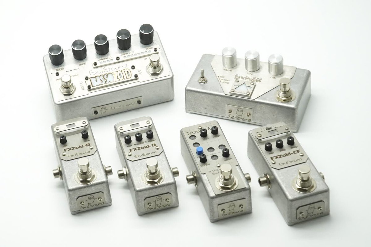 scorelay_japan's tweet photo. ブルガリアのエフェクター【SviSound】が一気に入荷✈️
ロックイン新宿 エフェクター館様でお試し頂けますので
ぜひお立ち寄り下さい❗️
#spectrozoid #distortion
#bassozoid #overdrive
#Techno-FA #phaser
#FXZoid-D #delay
#FXZoid-CF #chorus
#FXZoid-R #reverb https://t.co/gntbRhShua