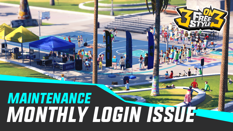 3on3FSRebound's tweet photo. [Notice] We will be having Emergency Server Maintenance on August 3rd at 00:00 - 02:00 (PDT) to fix the Monthly Login Event issue. https://t.co/ahMFQgrp8N