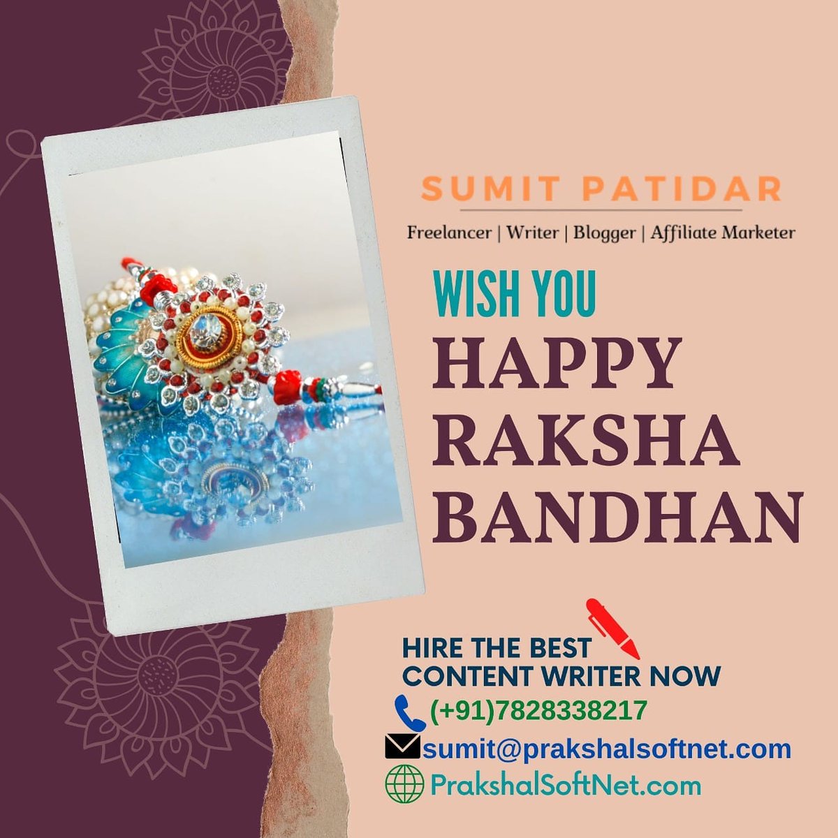 BloggerSumit's tweet image. #happyrakshabandhan

Making A Bond With You Reader Same As You Have With Your Sister Delivers The Best Award Winning Content

As You Don&apos;t sell anything to Your Sister, Similarly Don&apos;t Try To Sell Anything To Your Reader Too, Just Deliver A Best Info, Best Solution As A Gift