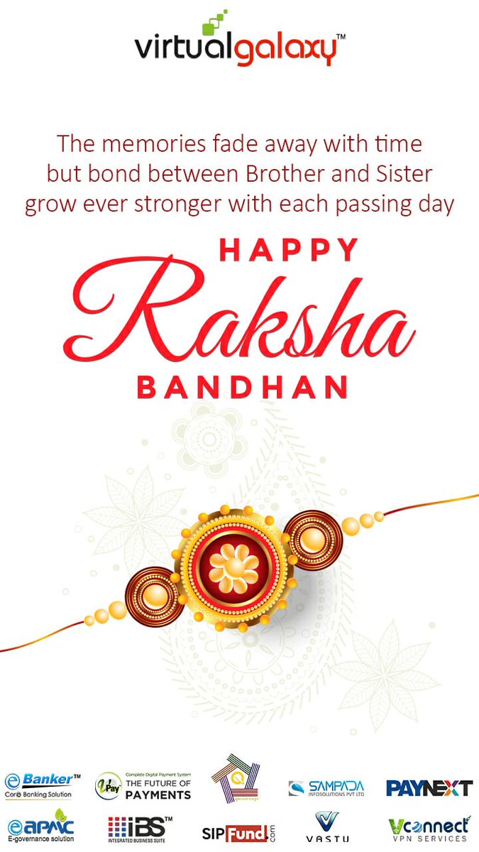 Virtualvgipl's tweet photo. The full moon of Rakhi fills heart with faith, mind with serenity and soul with radiance of happiness and peace.
#RakshaBandhan #RakshaBandhan2020 #rakhi2020 #Rakhi #rakshabandhanspecial #brothersisterlove #vgipl #virtualgalaxy https://t.co/386P1Cj2bd
