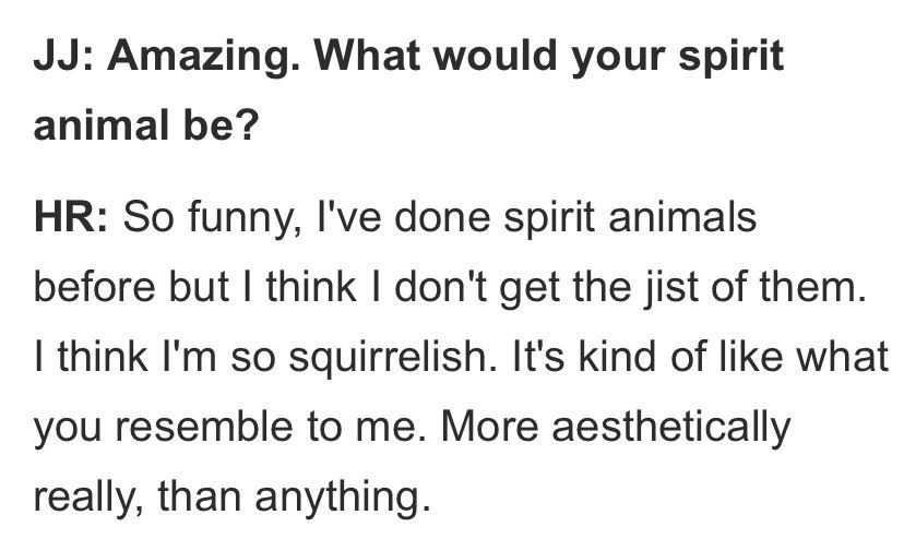 she said that spirit animals, something really important to indigenous cultures, are an aesthetic