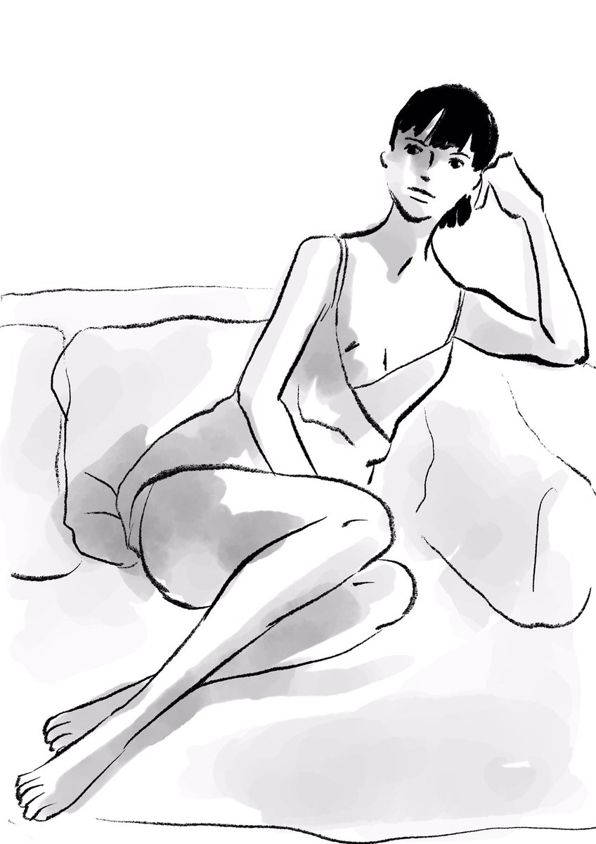 nagosumire's tweet image. 土曜日に四谷デッサン会に参加して描きました。一枚につき10分。青い男性のは15分　@dessin428 

#adode
#adobefresco
#illustration