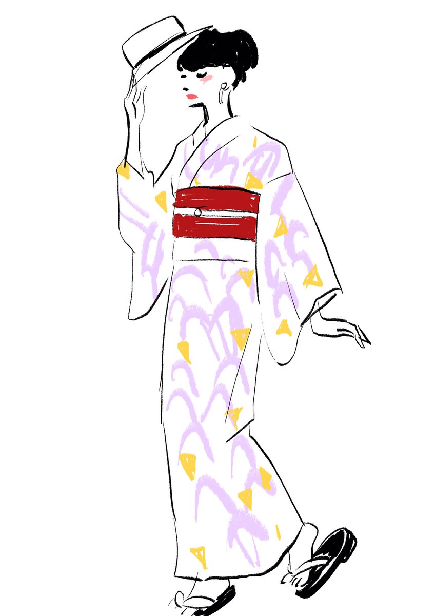 nagosumire's tweet image. こちらのテーマは浴衣。一枚につき10分。
今年浴衣着る機会が無くて悲しい
#adode
#adobefresco
#illustration
#kimono