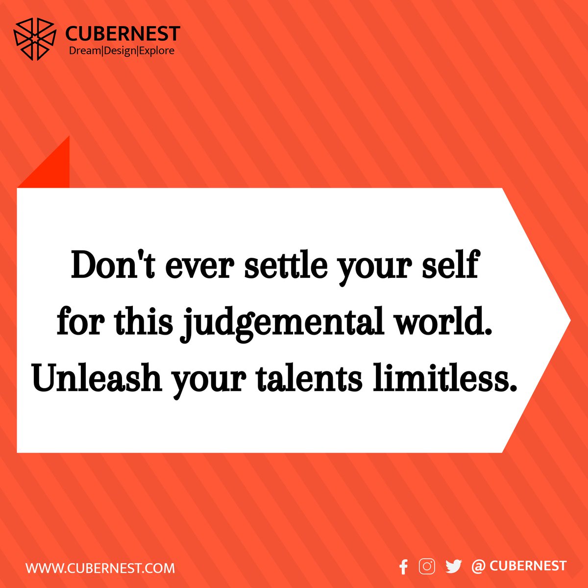 cubernest's tweet photo. Show your talent and prove Yourself💫❣
.
Monday Quotes💞 
.
We CUBERNEST FAMILY Hope, this quotes will help to look over you.🌟😎
#mondaymotivation #talent #BeKind #proveurself #Believe https://t.co/AMWxai2p2T