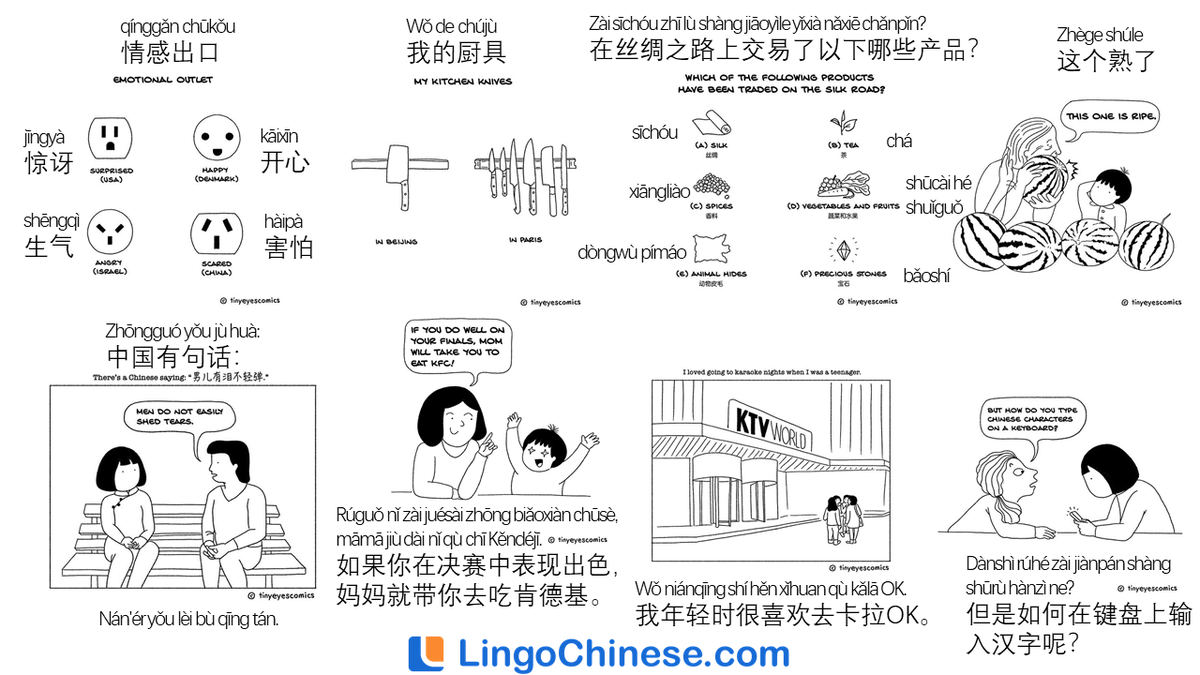 LingoChinese's tweet photo. Have you seen the #cartoons she drew? I think it is very interesting, so I marked it up in Chinese. You can learn Chinese while having fun.
#TinyEyes #mandarin #Chinese #Chineselanguage #China #learnChinese #pinyininput #Chinesecharacters #Chinesewords #languagelearning #zhongwen https://t.co/FvVruXIA7V