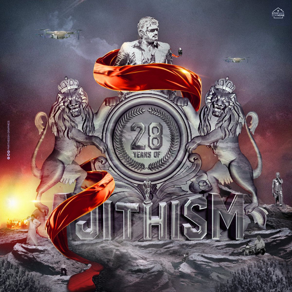 PartheeshJ's tweet photo. My Design ❤️❤️❤️

Here Is Our Special CDP For 28 Years Of Ajithsm 😎✌️

#Valimai #ThalaAJITH #28YrsOfSELFMADETHALAAjith https://t.co/MFYpsyMLI2