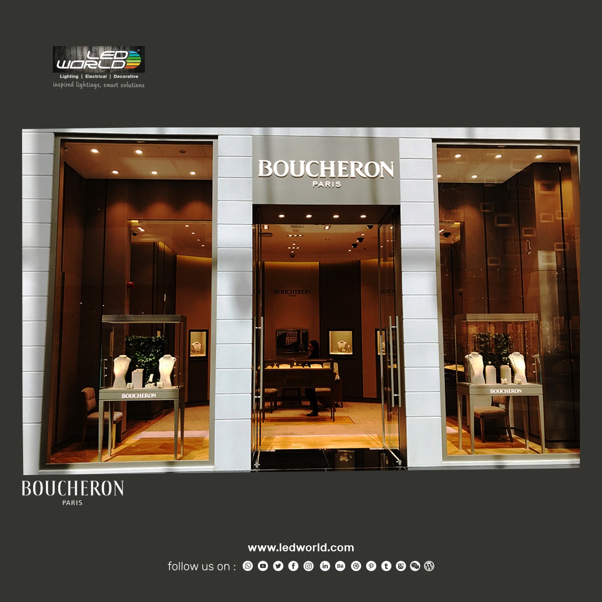 LEDworldDubai's tweet photo. Lighting project we did for Boucheran Paris. Our Lumibright products were used to complete this project successfully.
.
If you are looking for lighting solution, reach us at https://t.co/BO3TL11U9p
.

#lightingproject #projects #myprojects #lightingsolutions https://t.co/lFN8iRX3Jb