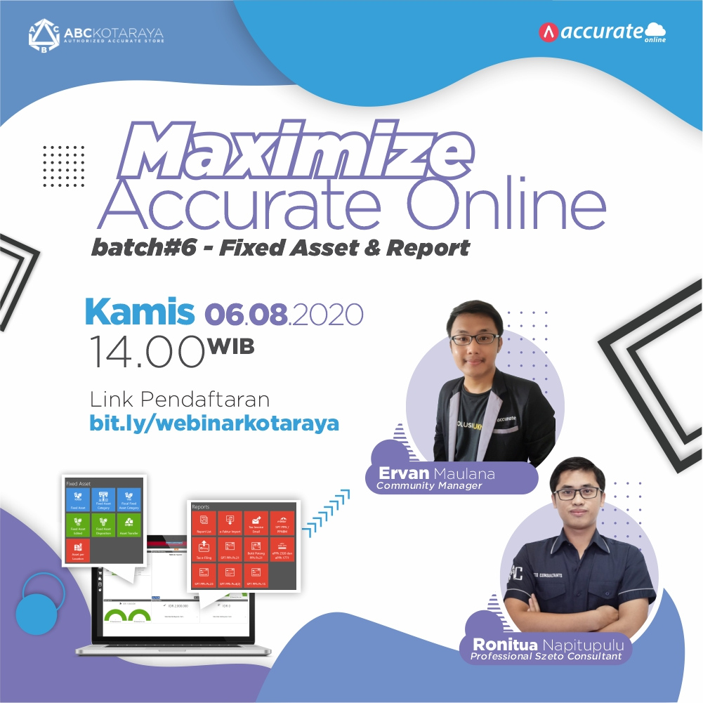 accurateid's tweet photo. [Event Online] Maximize Accurate Online Batch 6: 
Fixed Asset &amp; Report

⁠
⁠📄⁠
𝗣𝗲𝗻𝗱𝗮𝗳𝘁𝗮𝗿𝗮𝗻:⁠
https://t.co/f7Ce8yaWEY 🖱️⁠

⁠
#event #eventonline #onlineseminar #seminaronline #kelasonline #workshopbisnis #newnormal #newnormalindonesia #accurate #workshopaccurate https://t.co/HVQExeBkaA
