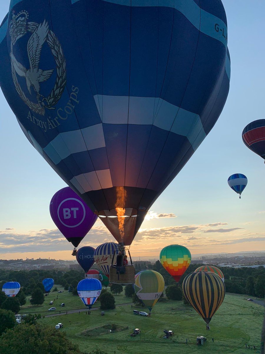 AACHotAir's tweet photo. And we are up - #GLAAC takes to the skies. #TeamEagle were delighted to have been invited to the very different @bristolballoon this year #fiestaflypast #flyarmy https://t.co/H1xHiAX9VL