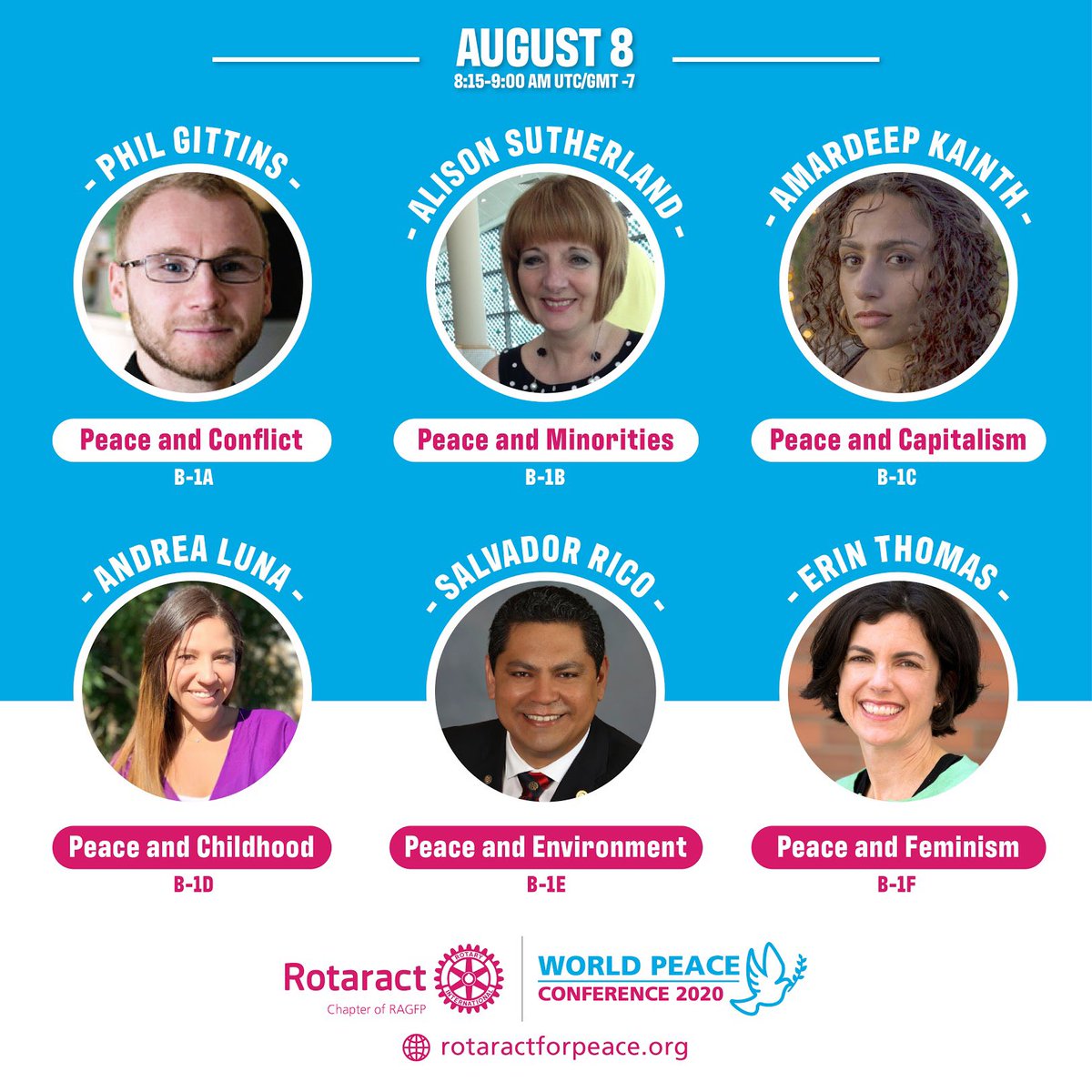Rotaract4Peace's tweet photo. We are happy to announce the Breakout Session speakers &amp; their topics of discussion! 

Estamos felices de anunciarles las sesiones de los oradores y sus temas a discutir! https://t.co/ZWCKiYjNMY