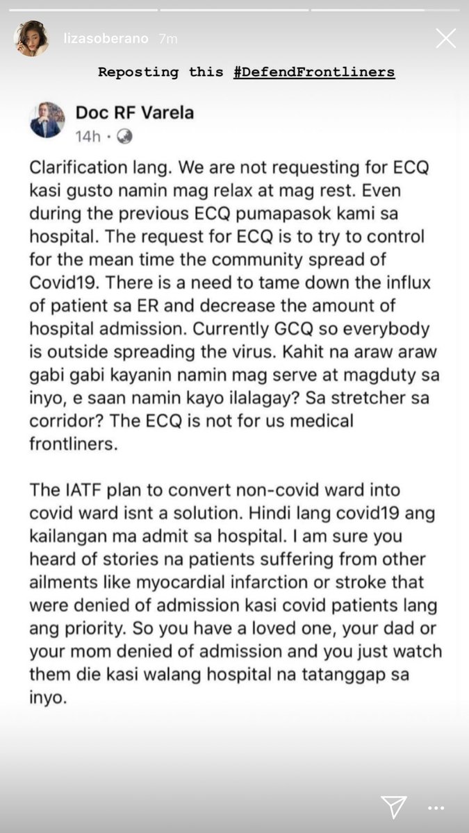 gummy_kook7's tweet image. Hope’s igs #DefendFrontliners  
@lizasoberano