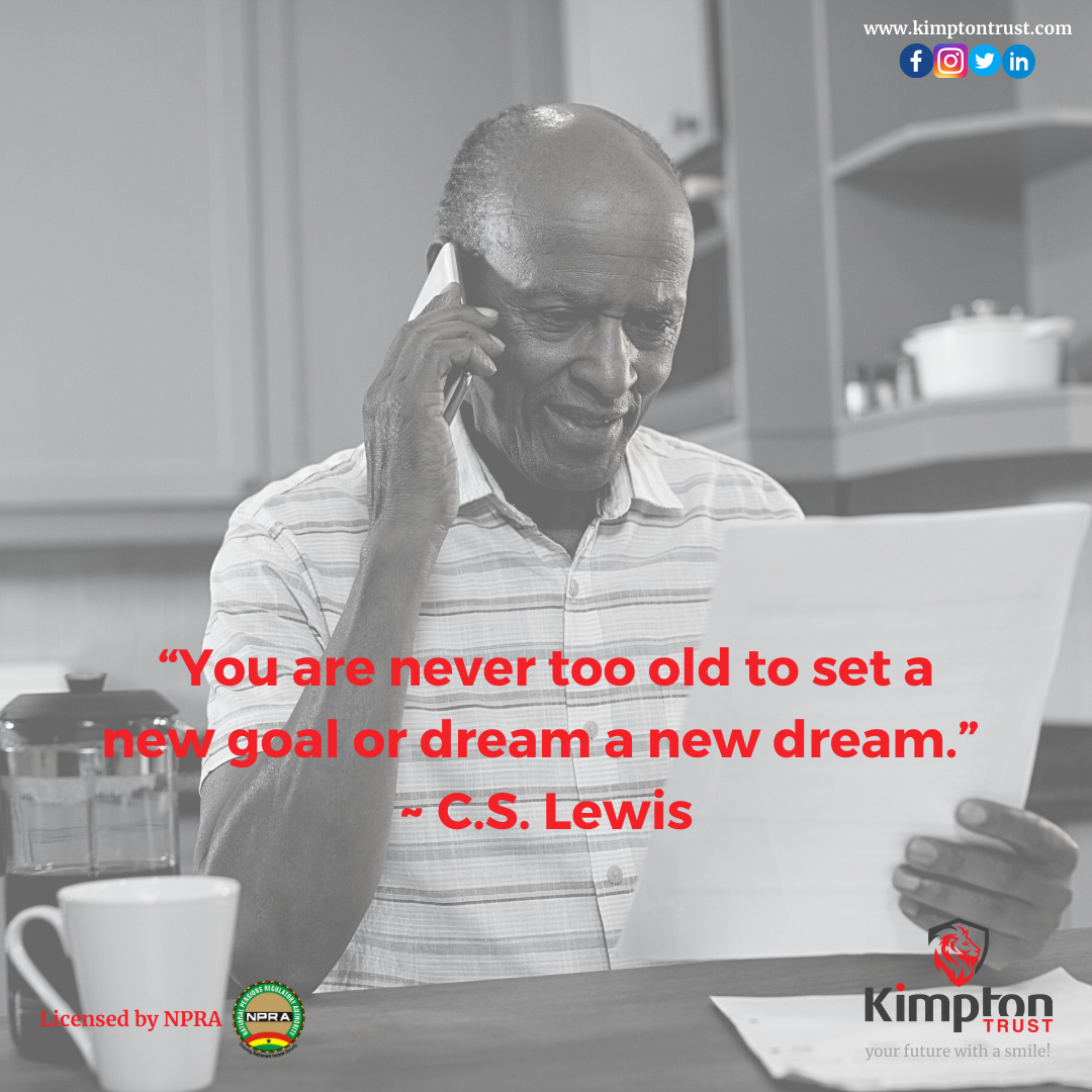 kimptontrustgh's tweet photo. "You are never too old to set a new Goal or to dream a new dream." ~ C. S. Lewis
#InspirationalMonday https://t.co/JnYOhr3bUu