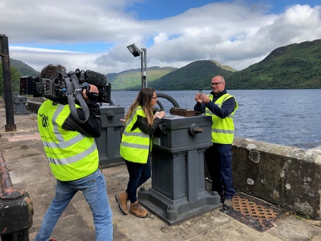 scottish_water's tweet image. Filming last week with #BBCLandward &amp;amp; @AnneLundon at Loch Katrine aqueduct, which supplies water for 1.3m people, for series this autumn. #YCW2020 @lomondtrossachs @StirlingCouncil @BBCScotland