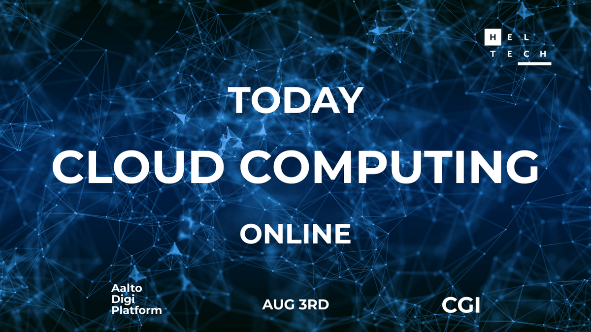 It’s our favorite #mondayinspiration again! 
Hel Tech // Cloud Computing will be #streaming today at 4PM. Don't miss out interesting topics and great #insights from our guest speakers. #techlovers, see you all this afternoon.
🕓 Today 4 PM
💻bit.ly/CC-streaming