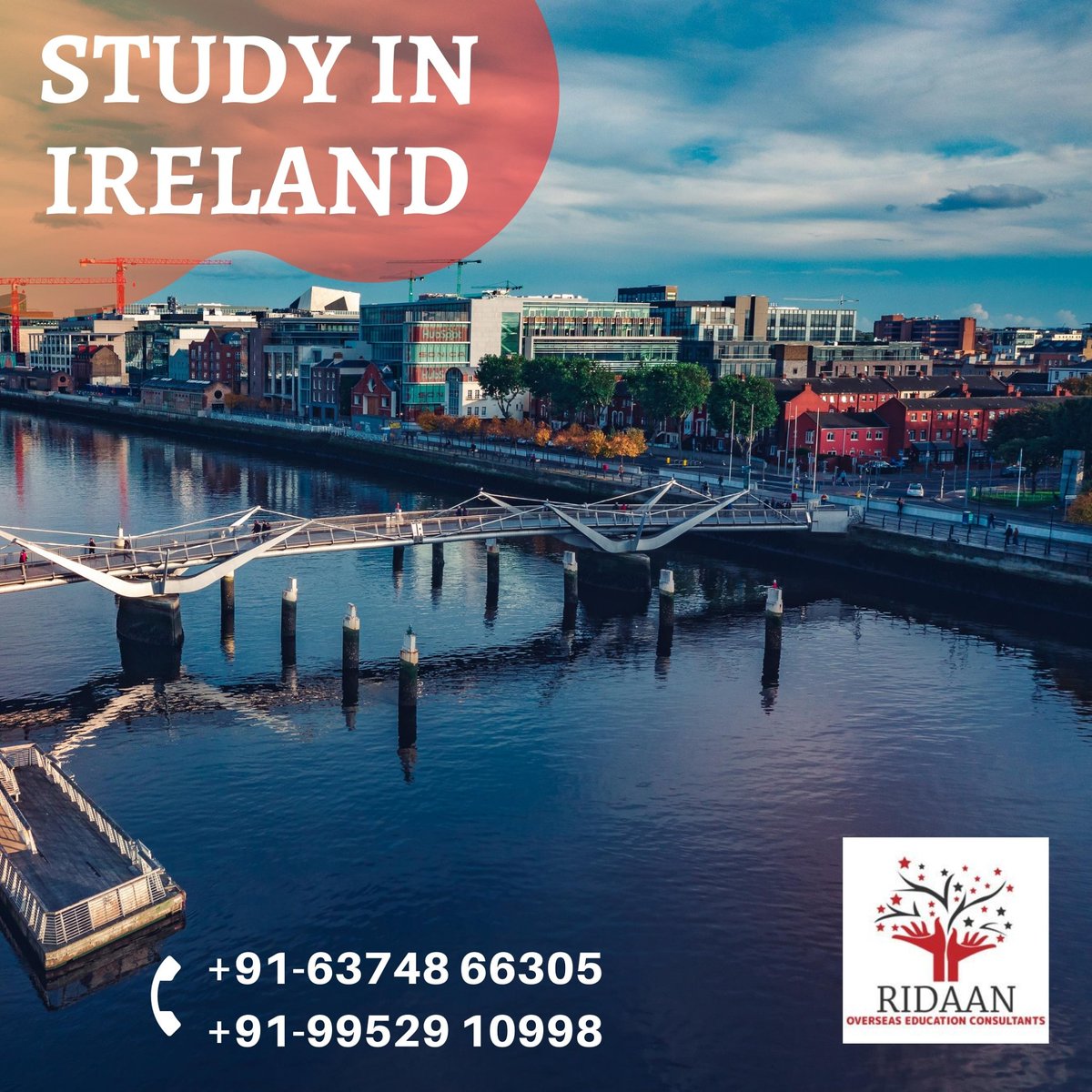 RidaanEducation's tweet photo. Want to study in Ireland? 
Contact : +91-6374866305
Online counselling available for FREE! 
#studyabroad #education #international #students #abroadstudies  #ridaanoverseas  #studyinIreland #educationinireland #registernow #admission #university #scholarships  #ridaan #teamridaan https://t.co/YsXi1wG6bg