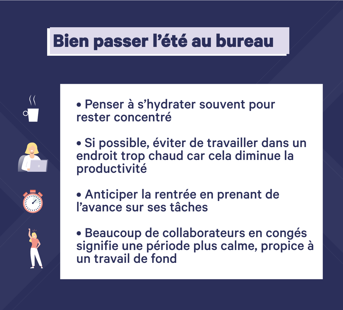 L'été au bureau : nos conseils pour le passer dans de bonnes conditions !