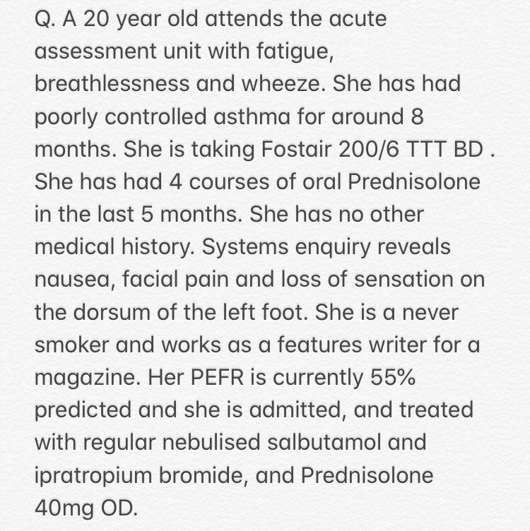 Here’s this week’s  #MCQMonday info  #SCE  #RespEd 1/n