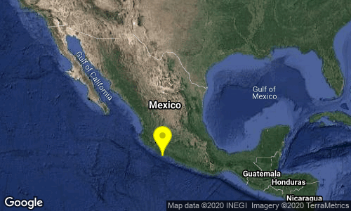 SismologicoMX's tweet image. Preliminar: SISMO Magnitud 5 Loc  48 km al OESTE de LA MIRA, MICH 03/08/20 01:46:55 Lat 17.96 Lon -102.78 Pf 10 km