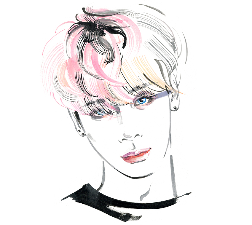 Shinee Jonghyun イラスト ポートレート Shinee 佐瀬麻友子 ほぼイラストと猫 のイラスト