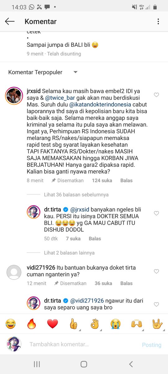 tirta_cipeng's tweet photo. Kebanyakan gaya ni jrx, d samperin ga mau

😀😀😀😀😀😀

Ketika preman medsos takut ama nakes kurus kaya saya https://t.co/YRasEPOVDh