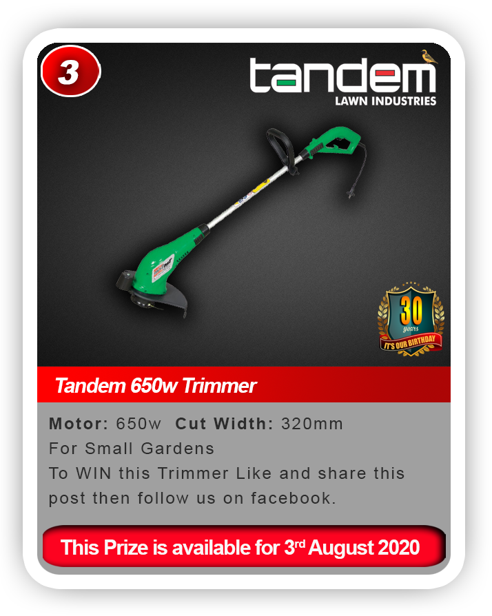 LawnTandem's tweet photo. Today's giveaway is a Tandem 650w Trimmer, an essential to create that clean finish for your lawn. To win follow us on Twitter and retweet this post get bonus entry if you follow us on facebook as well. For info go to https://t.co/XVLwlo92LW  #Tandemgiveaway https://t.co/BMFTmz13Kg