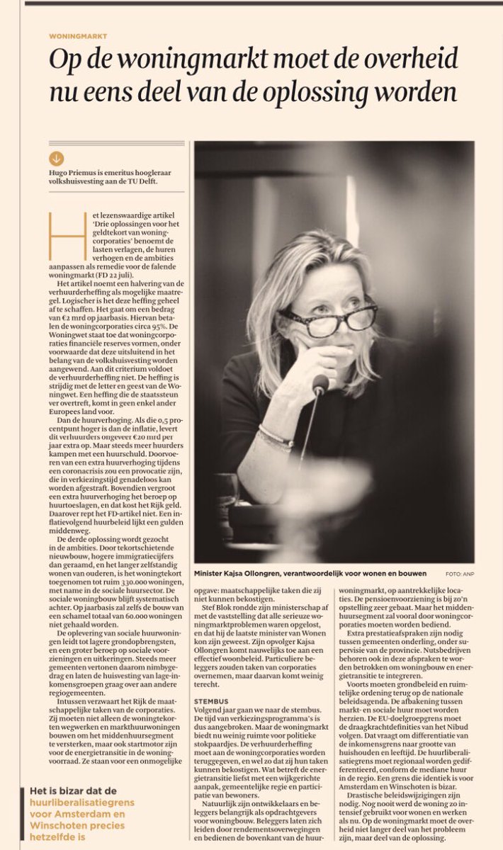 KerssiesA's tweet photo. Evenwichtig artikel van Hugo Priemus over mogelijke oplossingen voor de vele opgaven van woningcorporaties. https://t.co/dV7aoQ5Ja3