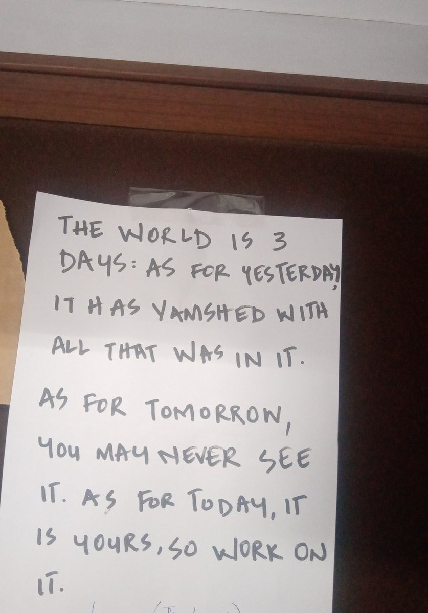 ShamsPirbhat's tweet photo. Thanks to this piece of motivation on a random notice board while seeing cards consults fr AFib, risk strats, ACS, takeovers, intervention, anticoag nd if or not to increase metoprolol by 12.5mg!
#TodayIsImportant
#JustResidencyThings #CardiologyResidency #ILookLikeAcardiologist https://t.co/zISbOkBtp4