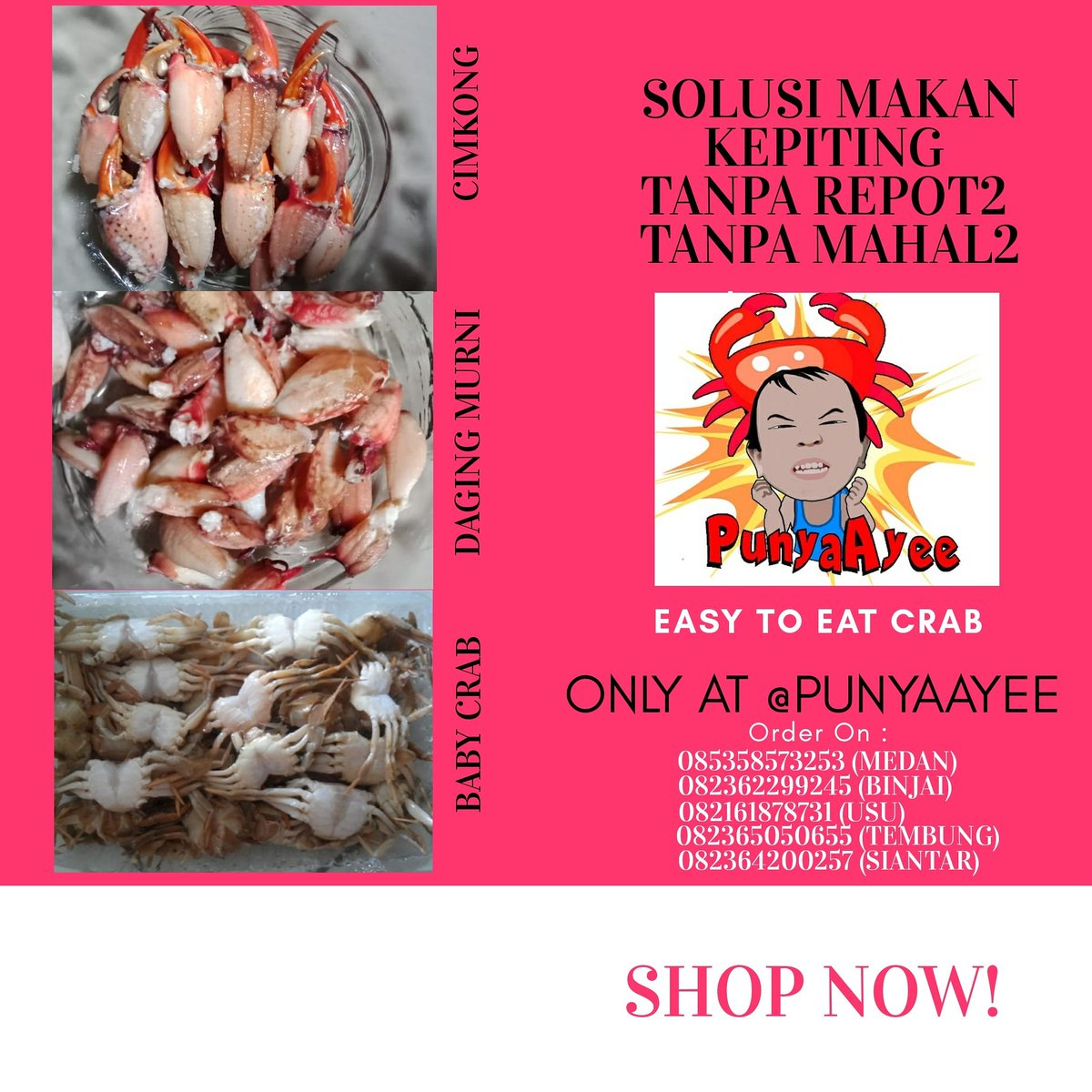 PakdeMedan's tweet photo. Solusi Kemudahan Makan Kepiting hanya di Ig : @punyaayee #Medan #Cimkong #DagingMurni #BabyCrab #MakanKepitingMudah https://t.co/sOud2I8ydV