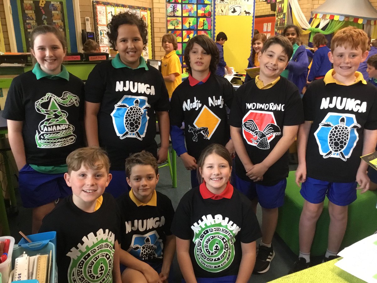 cps_whitford's tweet photo. Our Whadjuk Gift tshirts are in and they look fantastic!! Can’t wait to wear them at Whadjuk Gift Day at Mater Dei College in October. #WeAreWCPS #MaterDeiCollege https://t.co/u7XHpClIER
