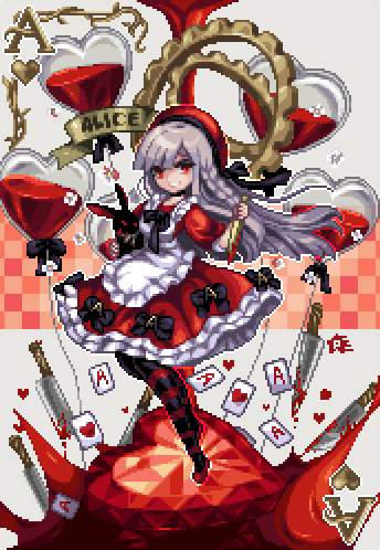 「#pixelart #ドット絵
❤️Alice 」|Hyatsu / fevercellのイラスト