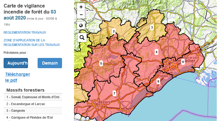 #AdoptezLesBonsRéflexes
🛑Vigilance rouge #FeuxDeForêt aujourd’hui.
❌Évitez les sources d’étincelles &amp; l’emploi du feu aux abords des massifs
🔥 Témoin d'un départ d'incendie, contactez le 18 ou 112 
👉bit.ly/2xQWeR6
