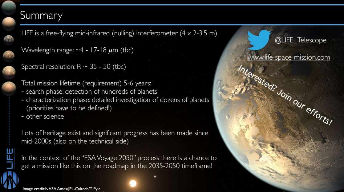 LIFE_Telescope's tweet photo. Good morning, peeps! In case you missed the LIFE talk at #EXO3 you can now find it on my homepage: https://t.co/VkS2w70I1d - have a great week y'all. https://t.co/kMeejQutU7