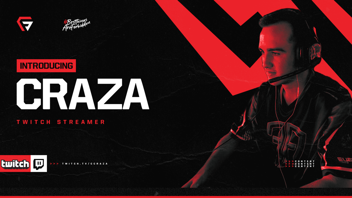 ForbiddenGGs's tweet photo. [#FORBIDDENCONTENT]

Its been a while since we have added a new streamer. We would like to welcome @Craza_ to our stream team! 

Check out his stream!
https://t.co/1rTFeeyddg

#BestThingsAreForbidden https://t.co/aNNe7NkAlW