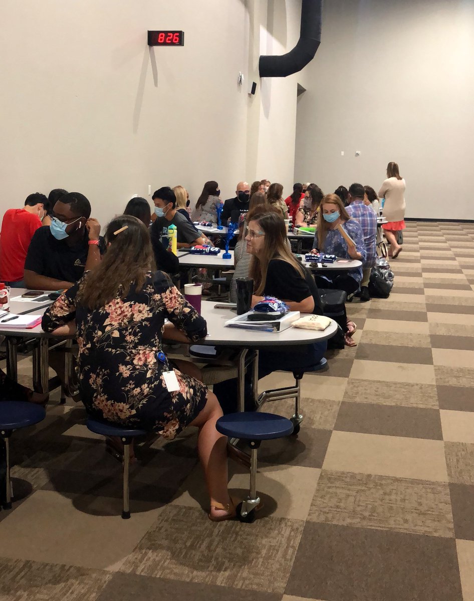 AVinten18's tweet photo. Welcome back LSC Cardinal family!  Discussing our WHY to start the 2020-2021 school year! #chirp @CarrolltonLife https://t.co/JI20WzonWj