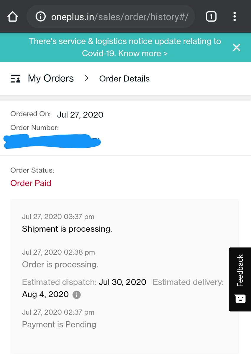rupyjadwani's tweet photo. It's already been 8 days since I ordered "nord" 
Not yet dispatched,why the hell I have ordered it earlier then?
No support from customer care (call center)too.
@oneplus @OnePlus_Support @OnePlus_IN @ZacksJerryRig #OnePlusNord #AmazonSpecialsOnePlus8Pro5G #OnePlusBuds #nordpopup https://t.co/D1LuIV2dyk