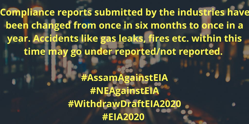 GambhirjyaMudoi's tweet photo. Dilution of Section 3(30) in #DraftEIA2020 - General conditions have been significantly
diluted to reduce distance of proposed projects from boundaries of protected areas, eco sensitive zones etc @moefcc @PrakashJavdekar #AssamAgainstEIA
#WithdrawDraftEIA2020 https://t.co/0UfiDd790h