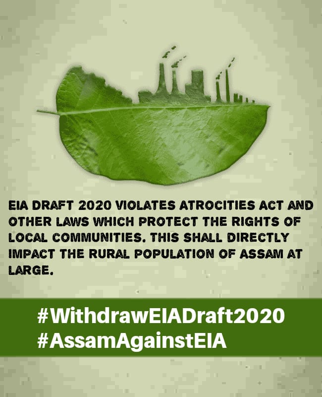 AmDehing's tweet photo. STRENGTHEN EIA by ensuring that according to #UNEP guidelines for EIA, public consultation should be held at every stage of EIA process including TOR stage @moefcc @PrakashJavdekar #AssamAgainstEIA #WithdrawDraftEIA2020 https://t.co/9KkqJH6aBr