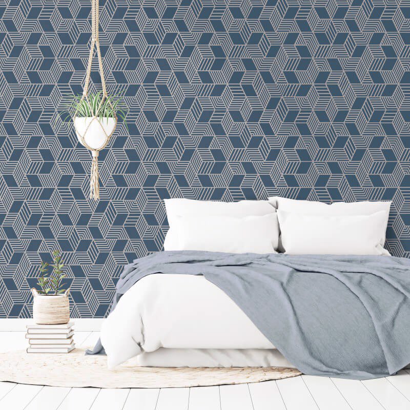 Mamboa Leopard Wallpaper Blue Muriva 173523 