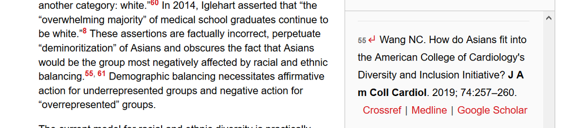 6/ Arguments that efforts to increase diversity hurt Asian colleagues not backed by much fact- author self-references his own other opinion piece.