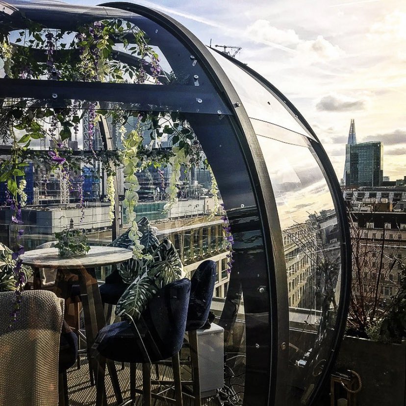 Aviary LondonStunning rooftop seating. Insane view.Eat-out to help out: YES-spend: £35-45BONUS: there is NO £10 limit on Eat Out to Help Out. It’s LIMITLESS 50% off discounts bruh! 