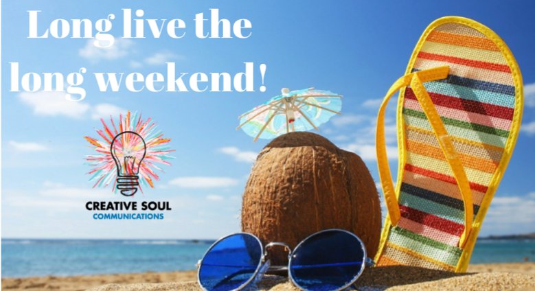 CreativeSoulCom's tweet photo. Happy long weekend!! Be sure to take time to enjoy the summer - it's way too short!

#longweekend #setandforget #summer #communications #marketing #branding #content #socialmedia #smallbusiness #database #blog https://t.co/w28hWGCf4l