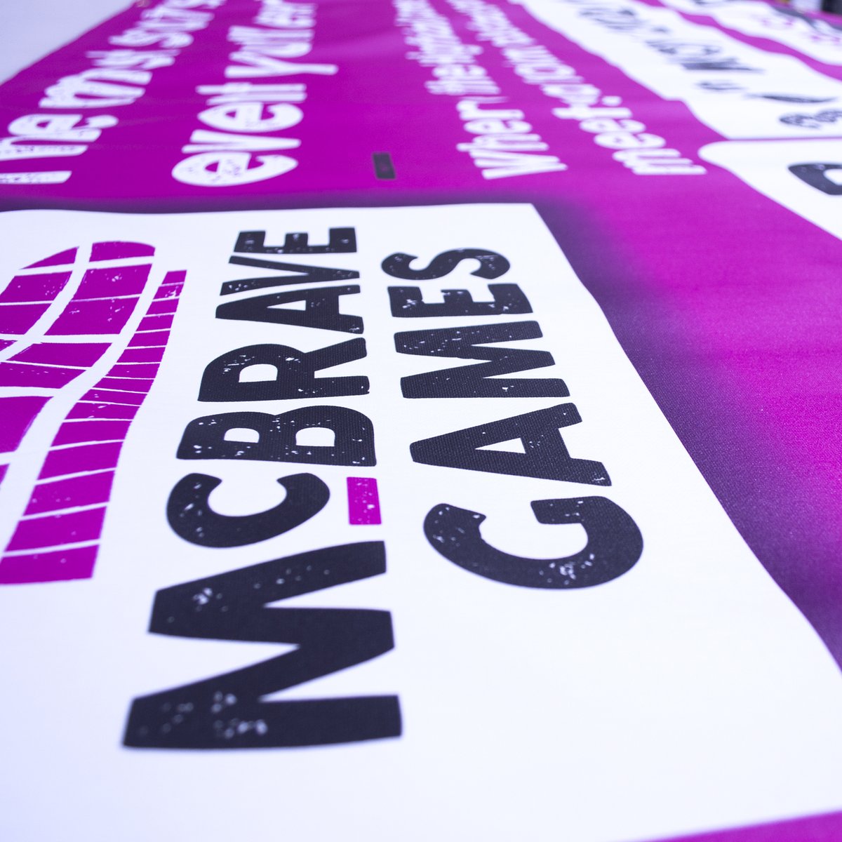 We've produced banners for the <a href="/mcbravegames/">mcbravegames</a> on our #PVCFREE material, it's durable &amp; environmentally planet friendly. The Games are inspired by Scottish highland games, though I doubt whether we’ll be joining in with Tossin the Caber, Haggis Leaps or Tug o’War. #ecofriendlyprint