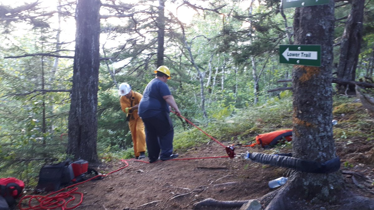 WelsfordVFD's tweet photo. Huge display of teamwork, professionalism, technical expertise, care and compassion was demonstrated yesterday afternoon in a 5 hr effort to extract an injured hiker from the base of the Bald Mountain Welsford adventure trail. Expended all rope rescue cache equip. #mutualaidworks https://t.co/a2KuBE9vPg