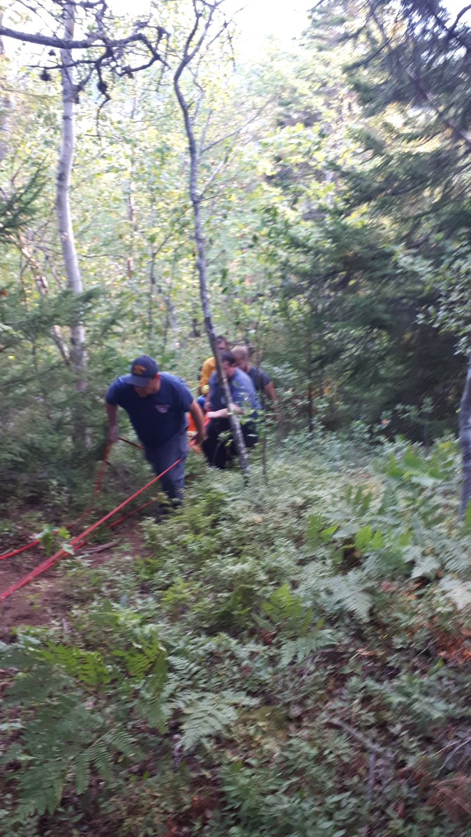 WelsfordVFD's tweet photo. Huge display of teamwork, professionalism, technical expertise, care and compassion was demonstrated yesterday afternoon in a 5 hr effort to extract an injured hiker from the base of the Bald Mountain Welsford adventure trail. Expended all rope rescue cache equip. #mutualaidworks https://t.co/a2KuBE9vPg