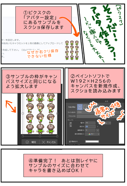 作り方 アバター ピクト スクエア
