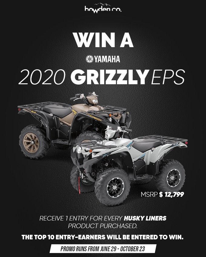 HowdenCo's tweet photo. [WIN] a BRAND NEW Yamaha 2020 Grizzly EPS!​ 

Receive (1) entry for every husky liner product purchased from @HowdenCo. The top 10 Entry-earners will enter to win. ​
​
Shop now at https://t.co/tg7UEEMawo 

#atvlife #atv #yamahaatv #quadding  #huskyliner #yamahagrizzly #atvracing https://t.co/5xtT43PNd7