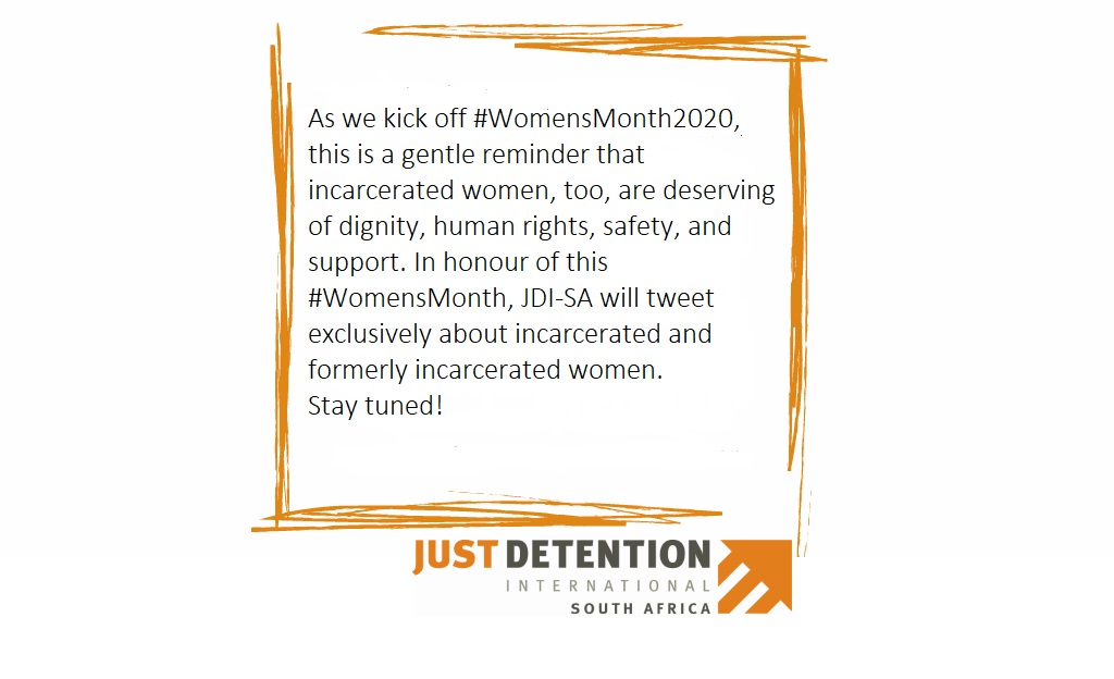 JustDetentionSA's tweet image. A gentle reminder, as we kick off #WomensMonth2020: