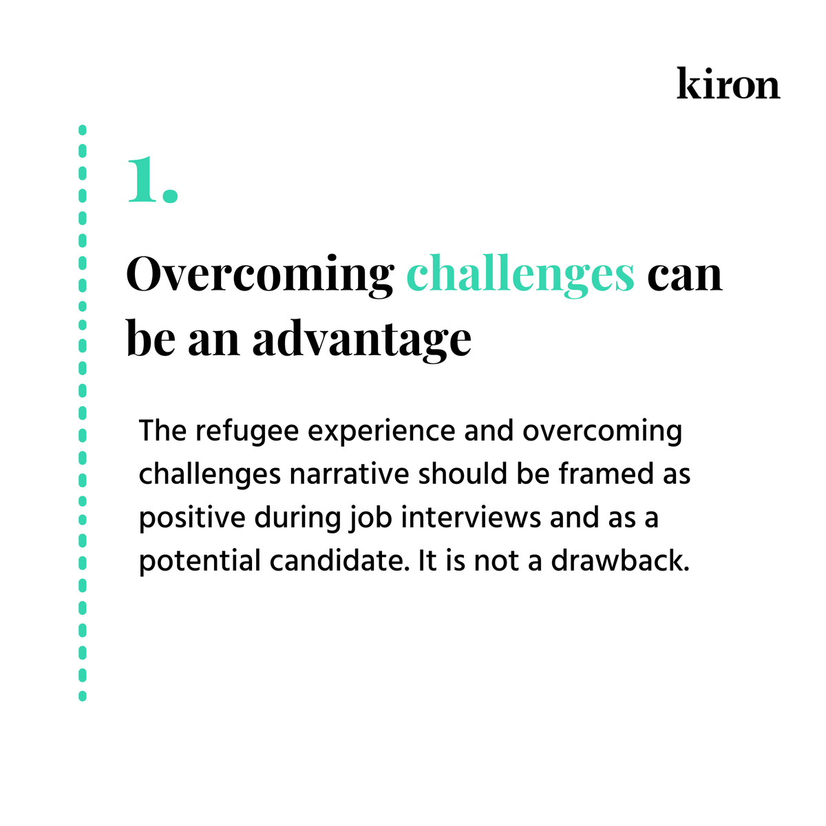 KironEducation's tweet photo. 💡How can we make entering the #jobmarket more accessible for #refugees?
These are the top takeaways created by refugees, organizations, and industry leaders on improving job market access. #AmplifyNow https://t.co/1ArpPkvLPQ
