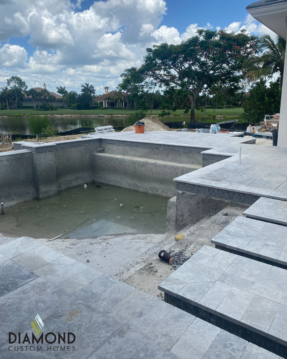 DiamondCustom's tweet photo. Pool progress alert! We can only imagine how stunning this resort-style infinity pool will look when we’re finished. Stay tuned for more 📸 #homebuilder #luxuryhomes #customhomes #naplesflorida #homesforsale #happyclient #naplesrealestate #diamondcustomhomes #indooroutdoorliving https://t.co/9pIq1FE0tq