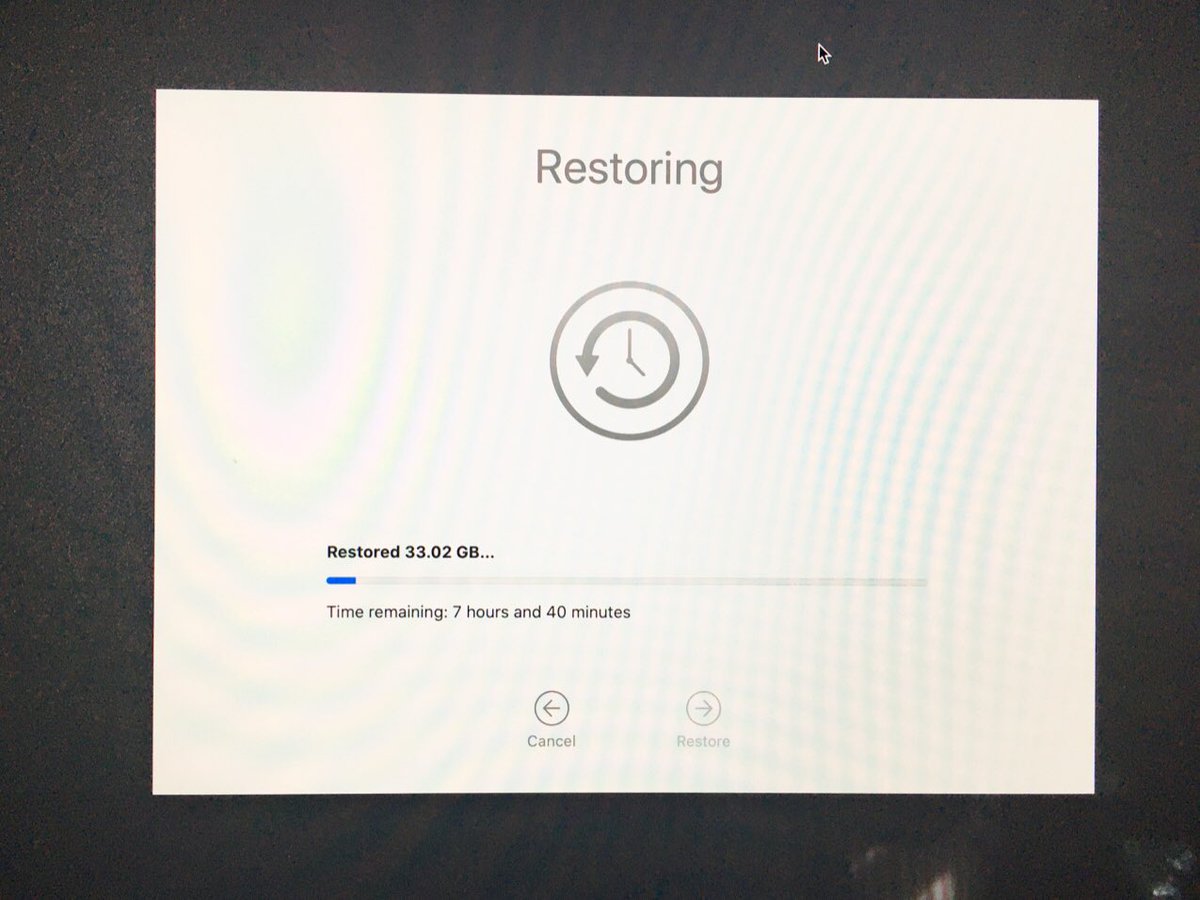 Jp3Vmz's tweet photo. Mac OS Catalinaにアップグレードしたら動かなくなるアプリケーション続出！
Time Machineからサクッと復元できると思ったのに、8時間経った段階でエラーヽ(;´Д｀)ﾉ
OSバージョン変わってるからダメっぽい…( ᵕ ᵕ̩̩ )

つづく

#MacOS #MacOSMojave #ダウングレード https://t.co/iaH6ILtzwk